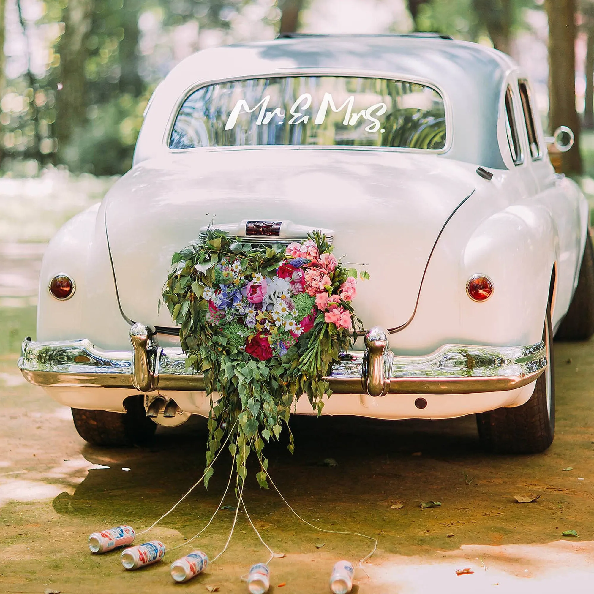 Shop Autocollant Pour Voiture Mr & Mrs Étiquettes Cadeaux