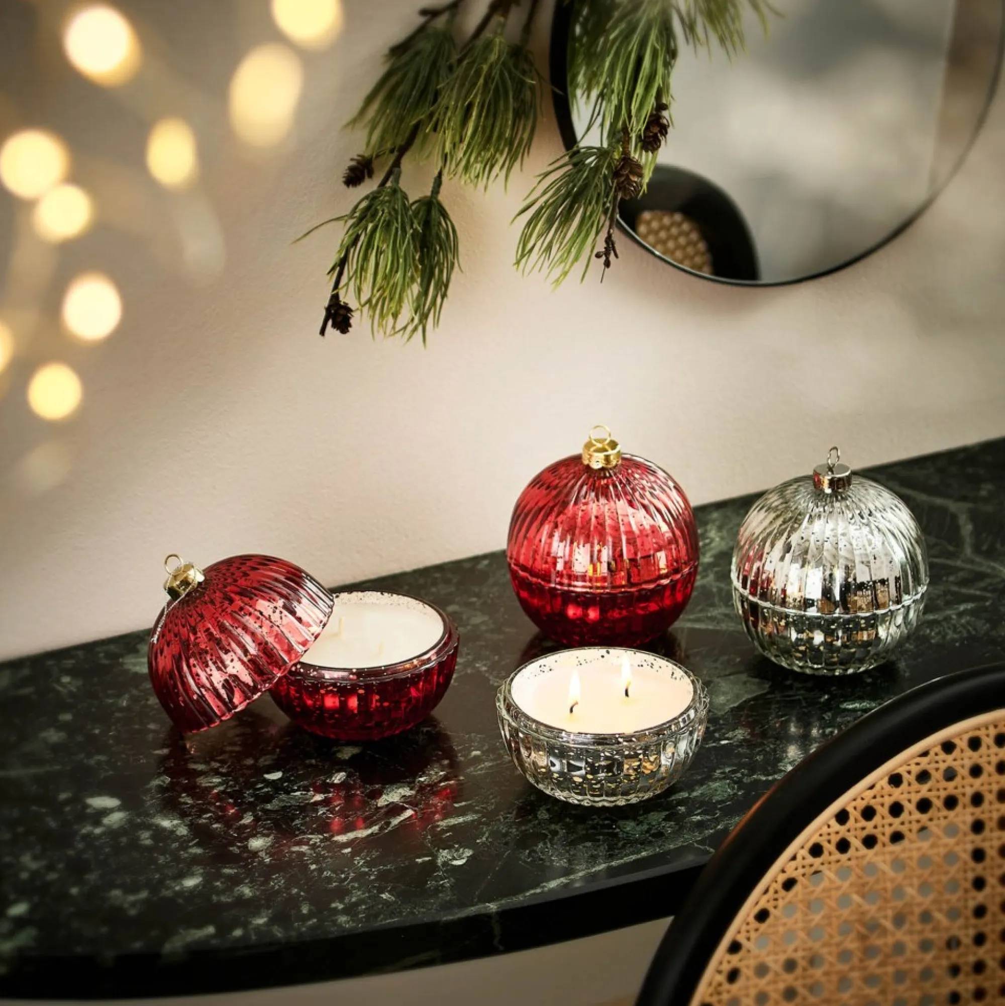 Outlet Bougie A Motif Xl Boule D'Arbre Idées De Cadeaux
