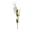 Outlet Branche Artificielle Curly Avec Mousse Fleurs Individuelles