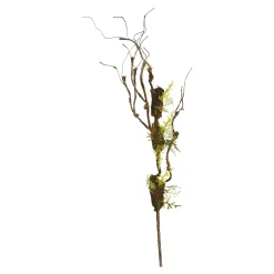 Outlet Branche Artificielle Curly Avec Mousse Fleurs Individuelles