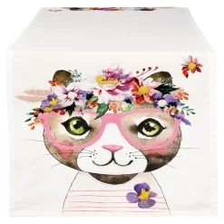 Hot Chemin De Table Chat A Fleurs Idées De Cadeaux