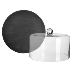 Flash Sale Cloche En Verre Avec Plateau De Service En Ardoise Vaisselle De Service