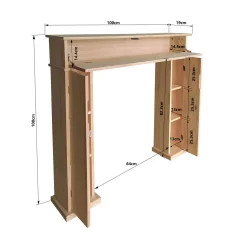 Outlet Console De Cheminee Toni Avec Espace De Rangement Consoles