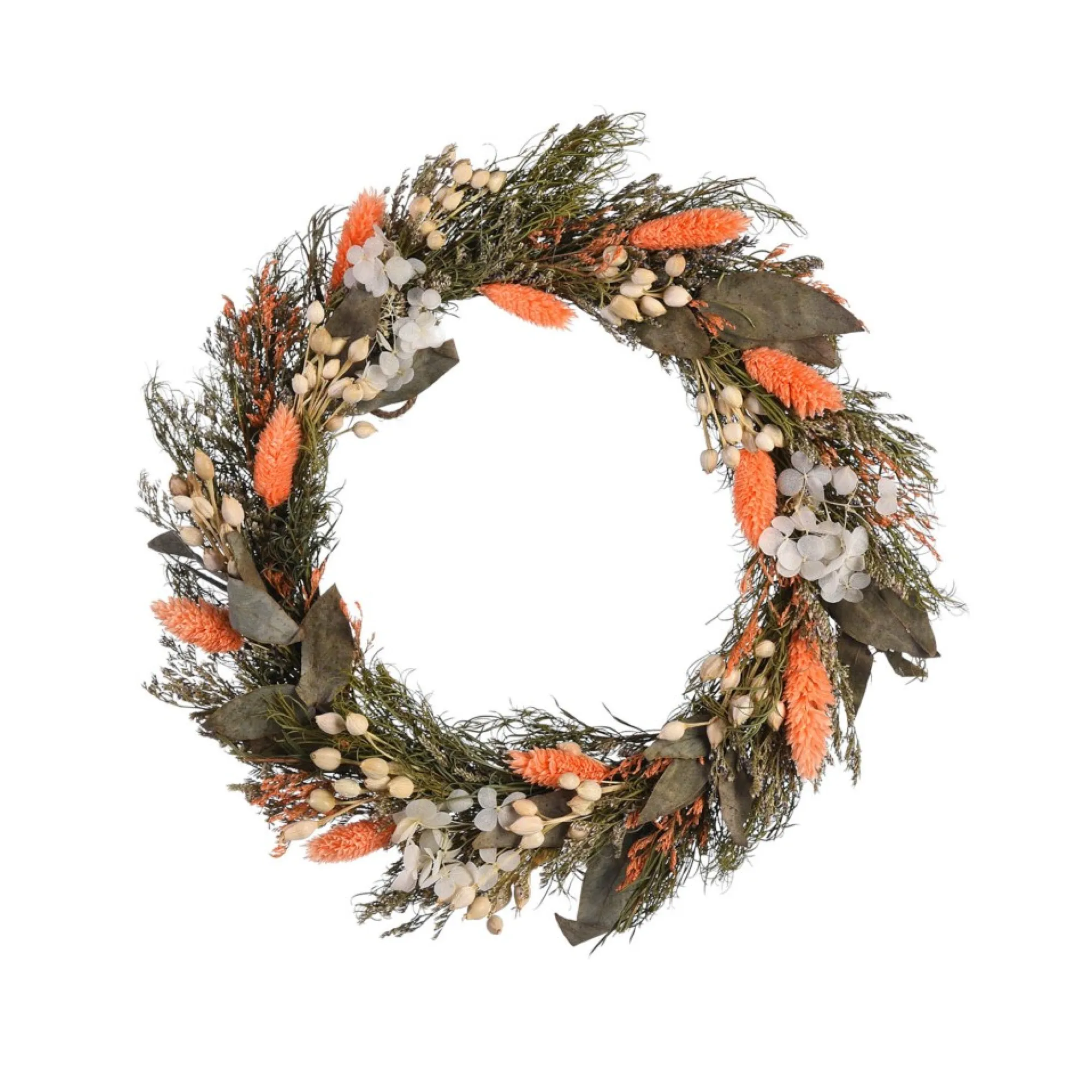 Flash Sale Couronne De Fleurs Sechees Estelle Avec Porte-Couronne Idées De Cadeaux