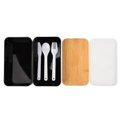 Cheap Double Boite A Lunch Avec Couverts Reutilisables Idées De Cadeaux