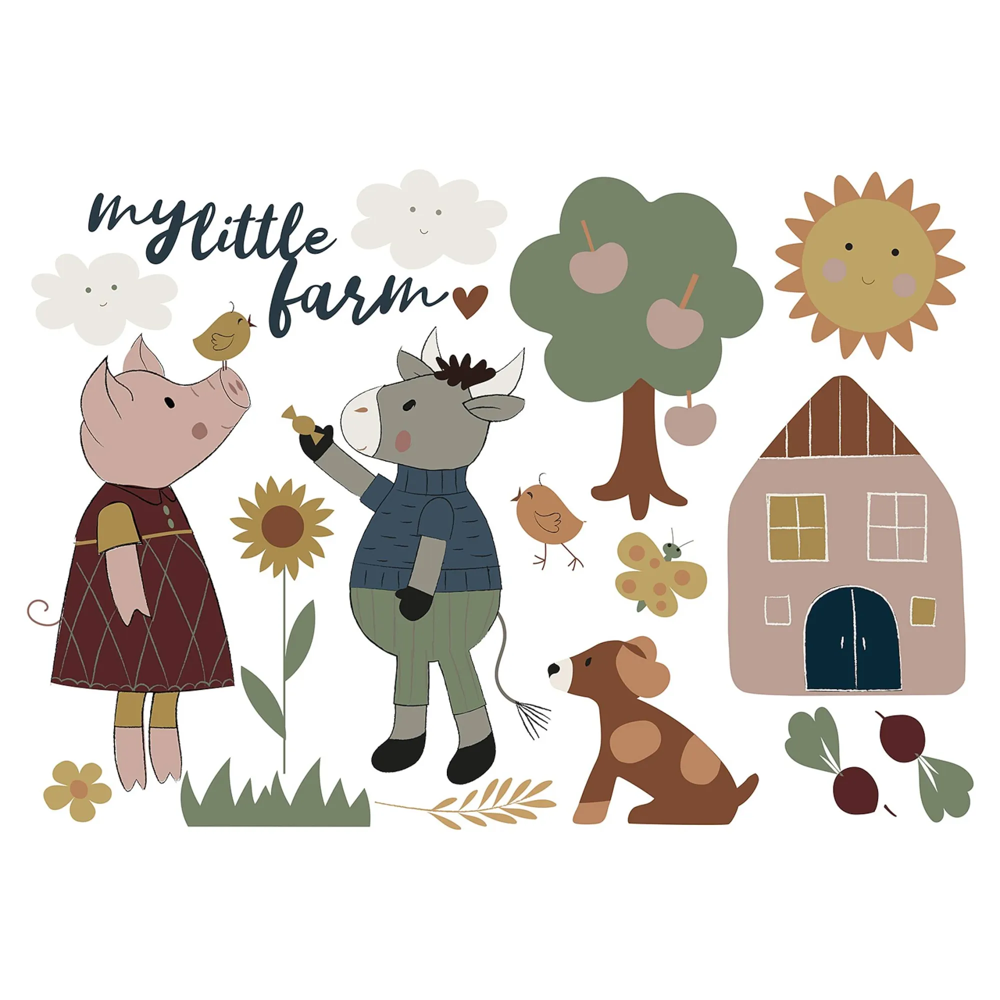 Cheap Feuilles De Stickers Muraux Little Farm Décoration Murale