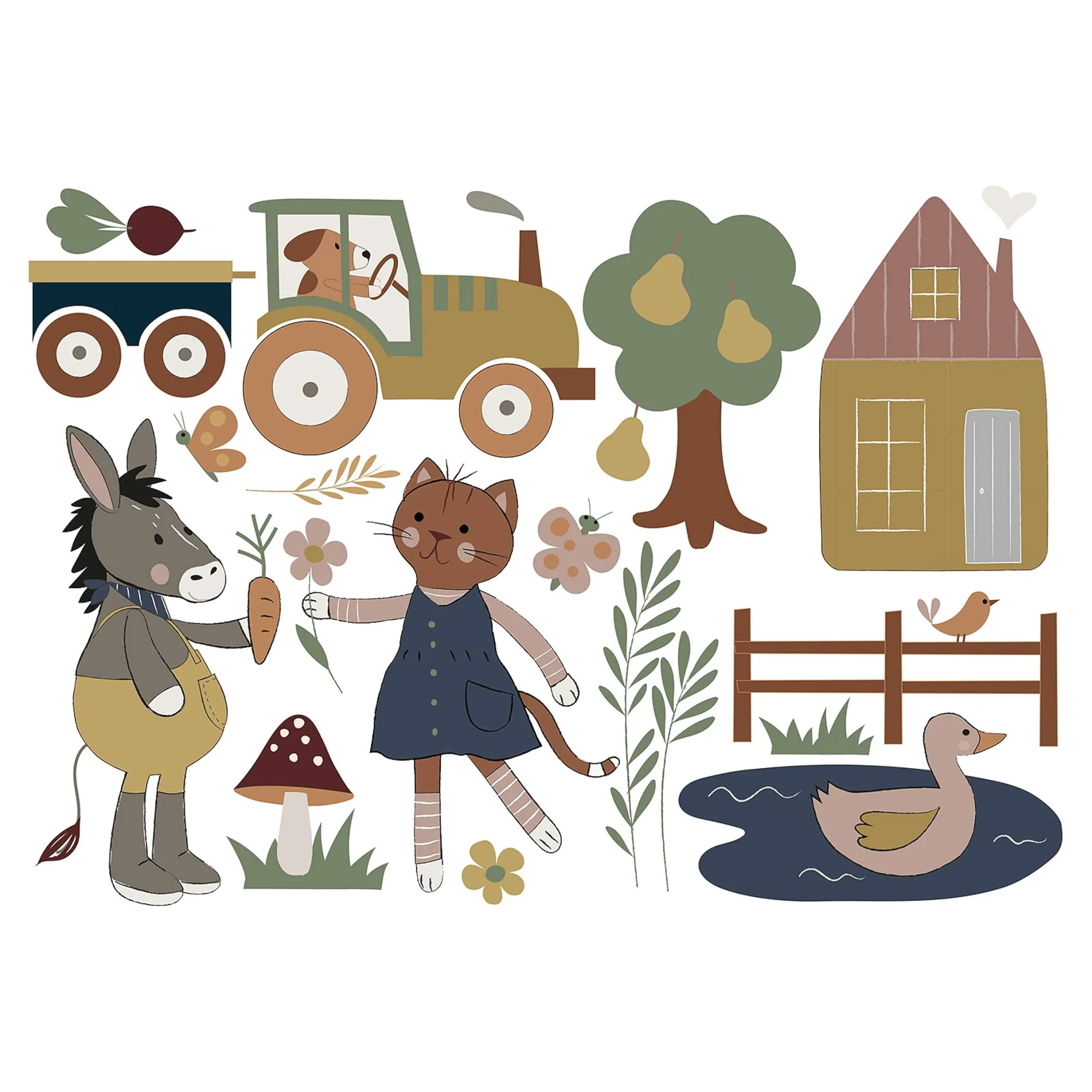 Cheap Feuilles De Stickers Muraux Little Farm Décoration Murale
