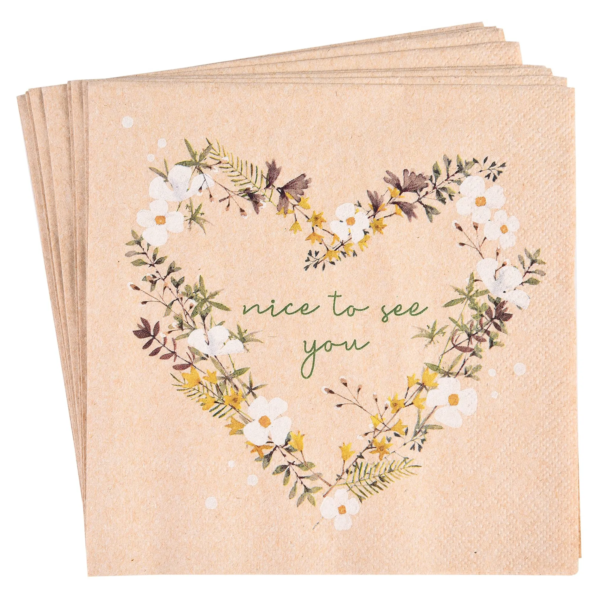 Cheap Serviettes Lilly Coeur Serviettes En Papier