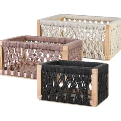 Hot Set De Boîtes De Rangement Macramee Idées De Cadeaux