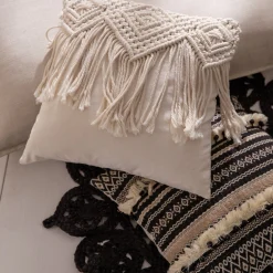 Cheap Set De Coussins En Jute Et Macrame Idées De Cadeaux