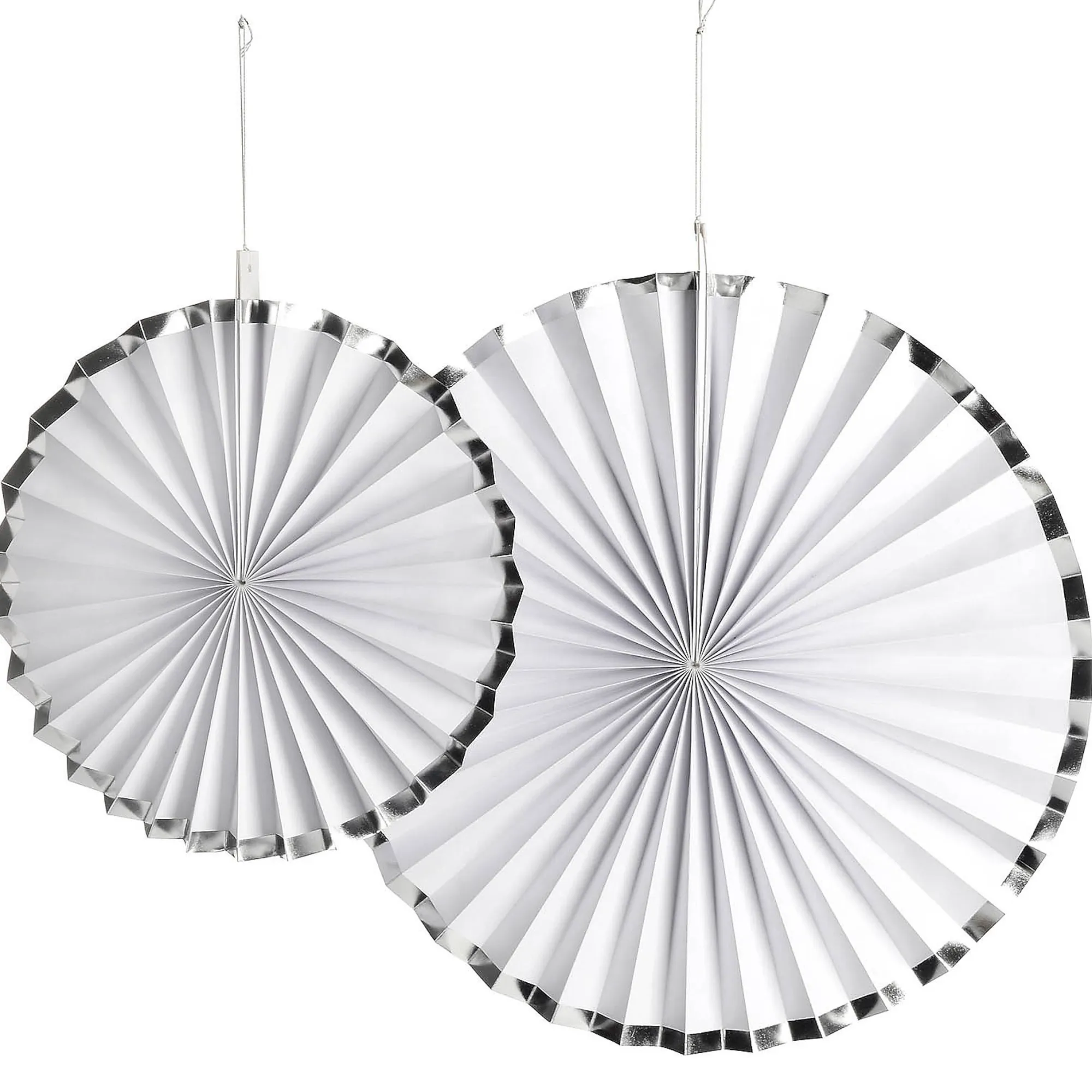 Sale Set D'Eventails Décoratifs Bord Argente Décoration De Fete