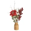 Flash Sale Vase Décoratif Classic Christmas Avec Fleurs Artificielles Vases